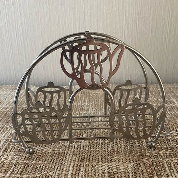 Metal Wire COFFEE Pot NAPKIN HOLDER cup Deco Stand Tabletop Counter - Picture 4 of 4